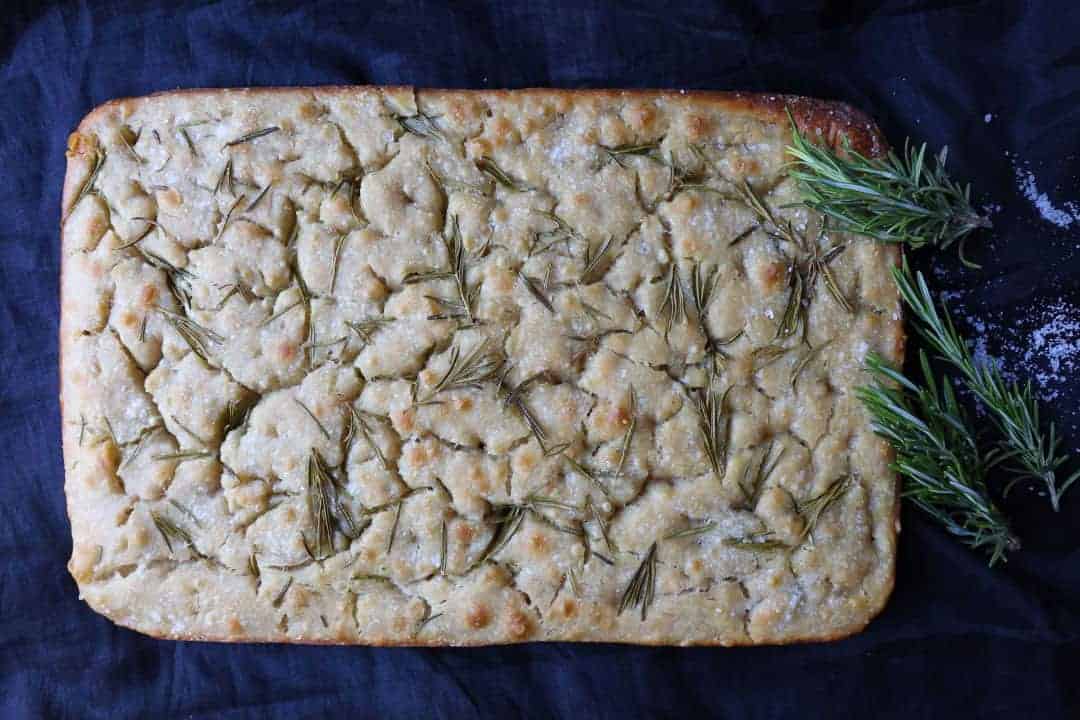 Focaccia gebacken